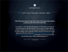 Tablet Screenshot of fifthstreetfinance.com